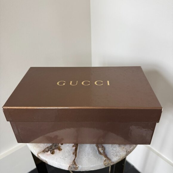 Gucci Black Patent Leather Peep Toe Wedge - USED - Size 37.5 - Picture 13 of 13